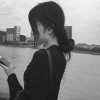 温柔背影侧面头像女生