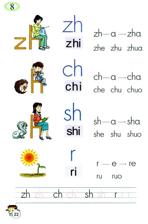 小学语文第一册汉语拼音8课zh ch sh r电子课本_华语网