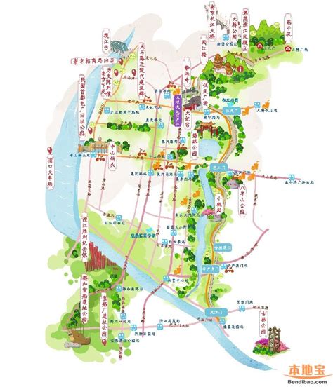 南京市旅游地图图片