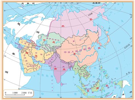 亚洲地图高清版大图可放大图片图片预览_极限下载站