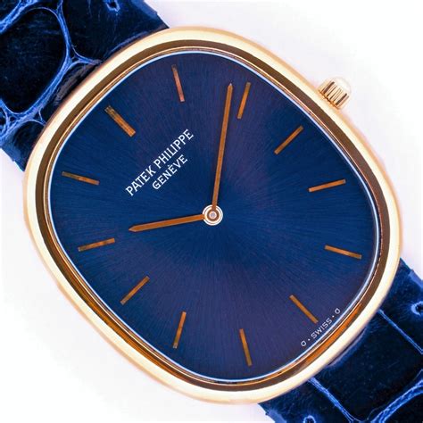 3738/100 Ellipse d’Or (blue sunray / box / new leather strap) – THE ...