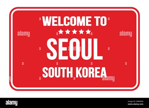 Welcome to korea travelling poster with pink Vector Image