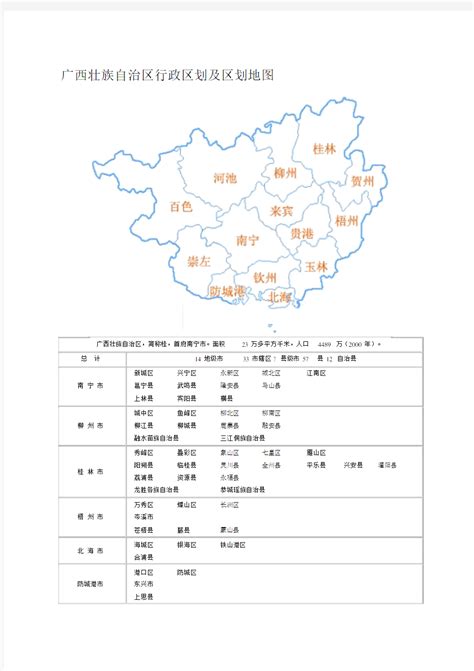 广西壮族自治区行政区划及区划地图.docx - 文档之家