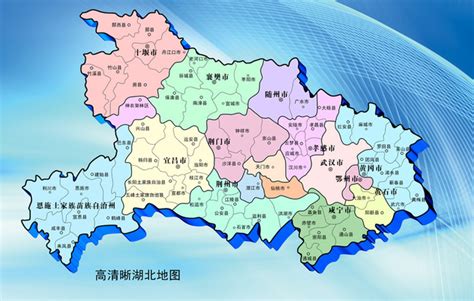 中国分省地图—湖北省地图有邻区 - 湖北省地图 - 地理教师网