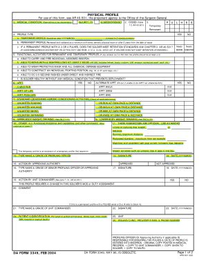 Fillable DA Form 3349 | PDF & Word Samples | FormSwift