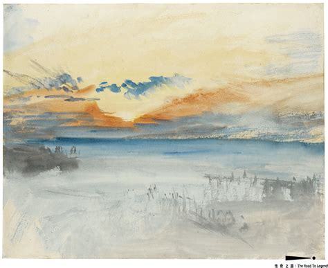 英国著名风景画大师威廉姆·透纳的作品《金色水面上的帆船》。透纳以光亮、富有想象力的风景及海景而闻名，尤其善于描绘光、空气、水汽弥漫的微妙关系 ...