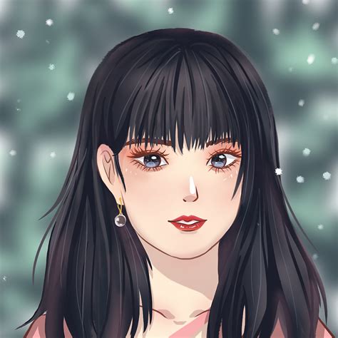 雪天甜美女生头像