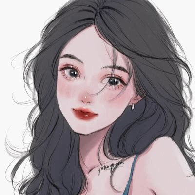 手绘微信头像甜美女生