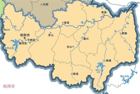 河南信阳地图图片