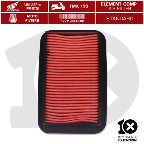 10thX HONDA Genuine Element Comp Air Filter Part No.17211-KVX-600 for ...