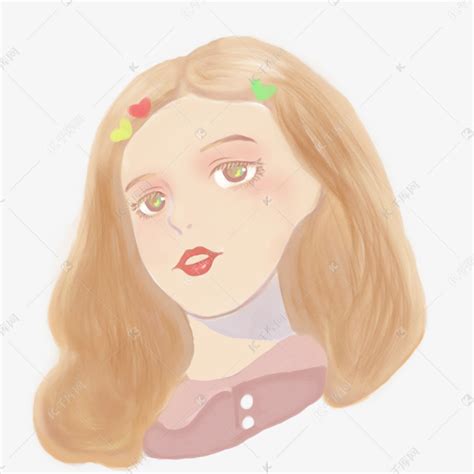 温柔头像黄色头发女生