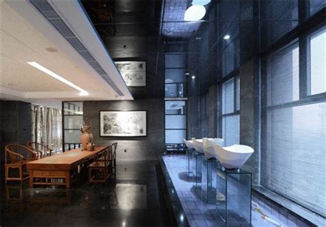 中式工装室内餐饮及办公空间设计jpg效果图[原创]
