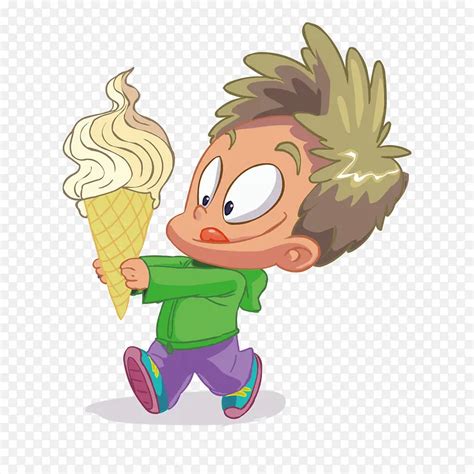 馋嘴吃冰激凌的小男孩PNG图片素材下载_图片编号yvkokbbq-免抠素材网