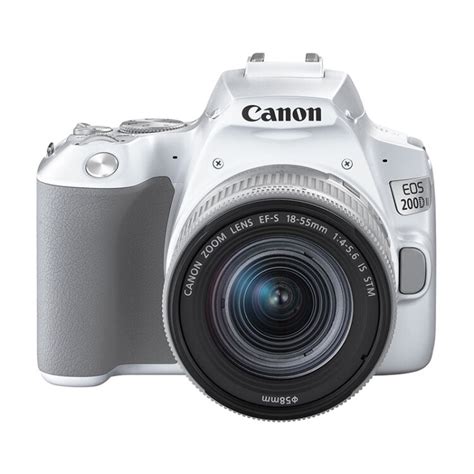 佳能（Canon）EOS 200D II 200D2 迷你单反相机 数码相机（EF-S18-55mm f/4-5.6 IS STM）白色 ...