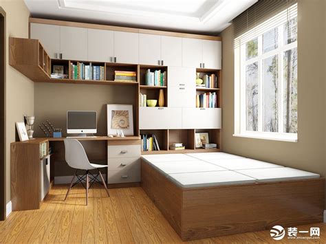书房做在卧室里就好，一个书桌柜一间房！ - 鱼白设计效果图 - 每平每屋·设计家