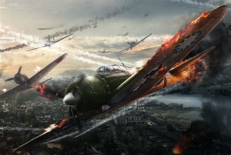 油画组图：二战飞机、空战 | 二战中的著名战机 -经典电影典藏