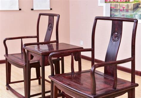 印度小叶紫檀扇形官帽椅太师椅三件套- 国风网