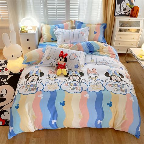 Disney/迪士尼加厚磨毛四件套床上用品床单被套家用学生宿舍卡通3