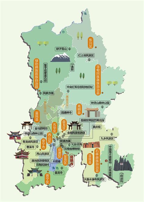 云南景点地图图片