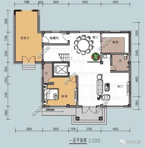 两室一厅房子设计平面图_土巴兔装修效果图