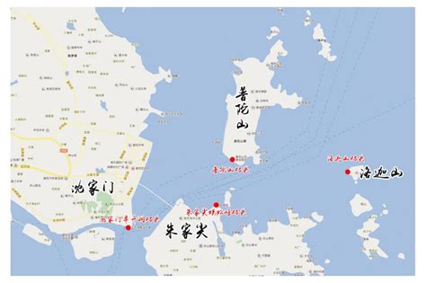 普陀山地图图片