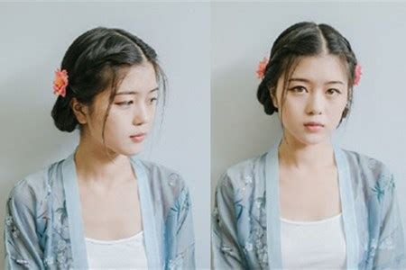 古风装扎短发图片女生头像