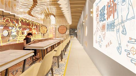 #2020青春答卷# 狮意农餐饮室内设计|空间|室内设计|江汉大学设计学院环境设计 - 原创作品 - 站酷 (ZCOOL)
