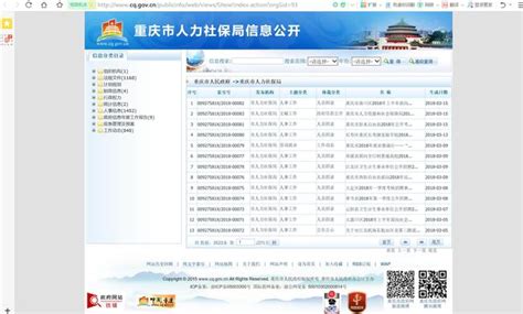重庆市人力资源和社会保障局_网站导航_极趣网