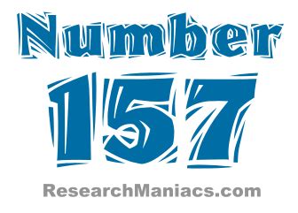 Número 157, la enciclopedia de los números - numero.wiki