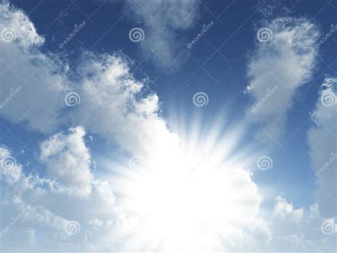 Clouds and solar beams stock image. Image of bright, high - 4512089