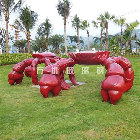 惠州巽寮湾玻璃钢仿真螃蟹雕塑由方圳精工打造-方圳雕塑厂