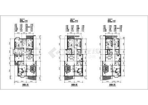 眉山市白虎滩小区多种热门户型设计CAD图纸（共13张）_住宅小区_土木在线