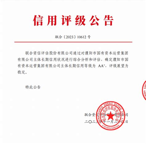 濮阳市国有资本运营集团有限公司-其他公告