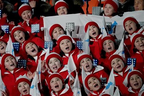 独家：朝鲜啦啦队揭开面纱 亮相平昌冬奥开幕式