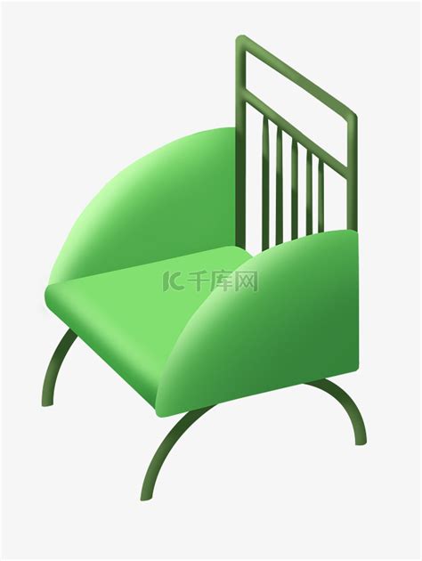 绿色靠背椅子 素材图片免费下载-千库网