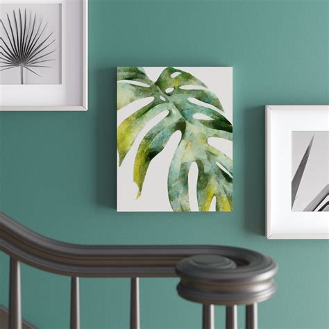 Mercury Row® Teen Palm Leaf - Graphic Art on Canvas & Reviews | Wayfair