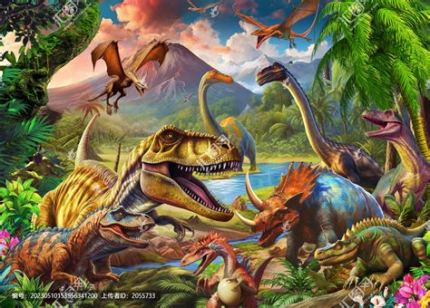 侏罗纪恐龙动画系列：腕龙奔跑挑战各种动物！_高清1080P在线观看平台_腾讯视频