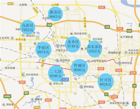 郑州各个区划分图详细,郑州区域划分图2019,郑州市中原区地图_大山谷图库
