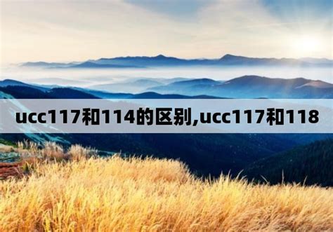 ucc117和114的区别,ucc117和118_食品饮料_聚货星球网