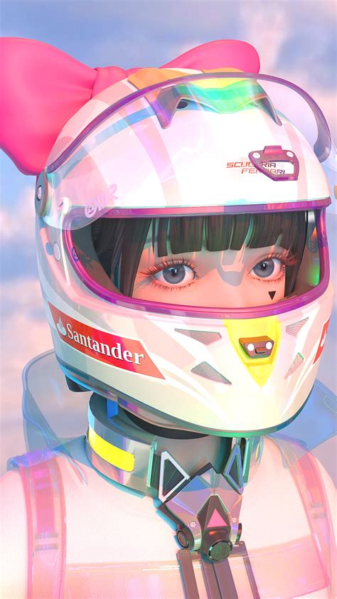 甜美女生头像机车版