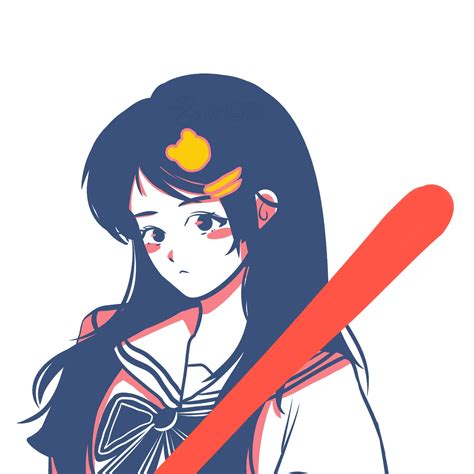 甜美女生头像卡通简约