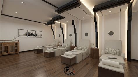 新中式足浴会所一古典与现代结合 方寸建弥漫幽然|空间|商业空间设计|慕青15385130130_原创作品-站酷ZCOOL