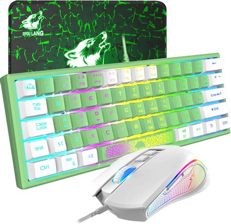 ZIYOU LANG Lexontech Wireless Gaming Keyboard and Mouse Combo Rainbow ...