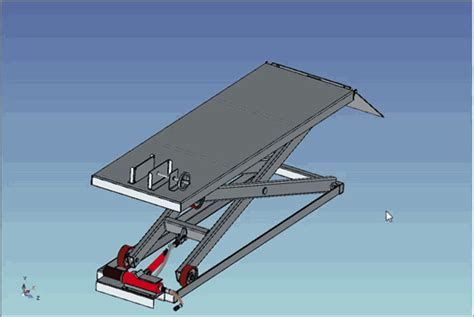 气动驱动剪刀式升降机（附动态图）3D模型下载_三维模型_STEP模型 - 制造云 | 产品模型