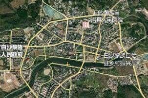 白沙县卫星地图 - 3D实景地图、高清版 - 八九网