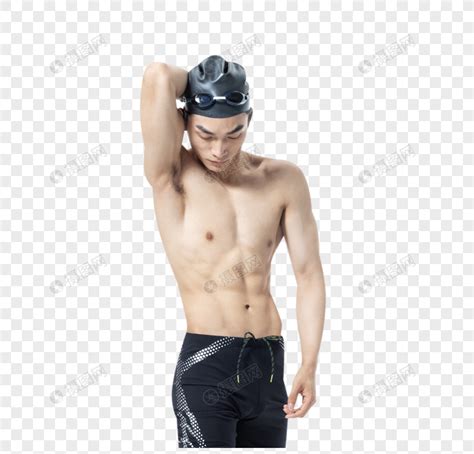 青年男性游泳运动员热身元素素材下载-正版素材401749683-摄图网