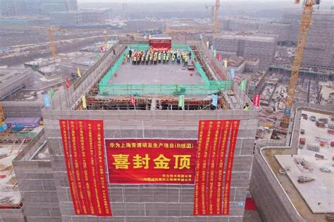 建证数智未来！华为上海青浦研发生产中心项目主体结构顺利封顶 - 中国网