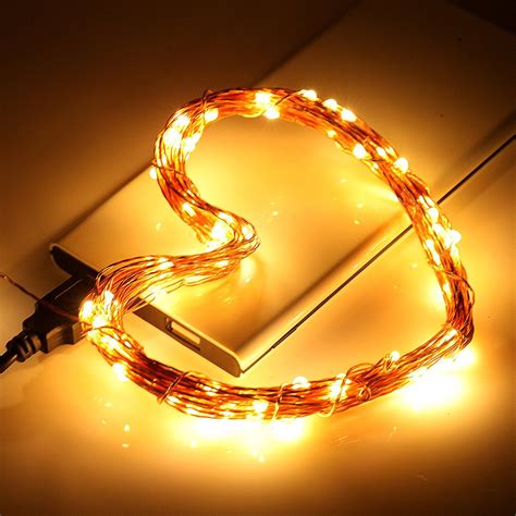 厂家供应10米100灯USB铜线灯串圣诞节日装饰led铜线灯米粒星星灯 ...