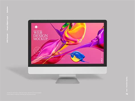 网站效果图展示iMac样机模板 iMac Mockup – 设计小咖