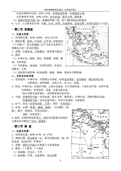 中图版七年级地理下册目录_七年级地理下(2013)_初高中地理网